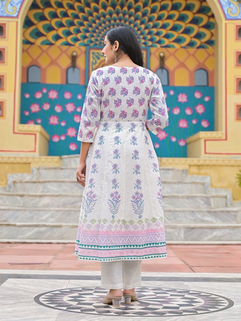 Shifory Elegant White Anarkali Suit for Women - Image 2